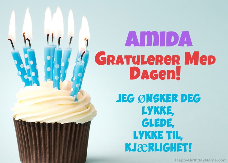 Gratulerer med fødselsdagen Amida, vakre bilder
