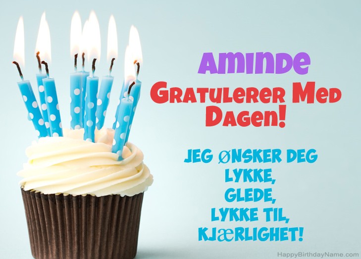 Gratulerer med fødselsdagen Aminde, vakre bilder