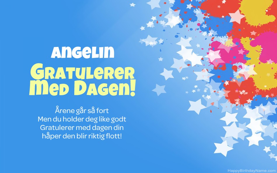 Gratulerer med Angelin fødselsdag
